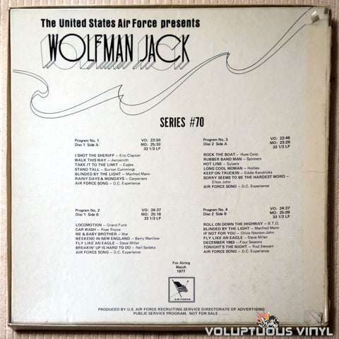 Wolfman Jack ‎– The United States Air Force Presents Wolfman Jack: Series #70 - Vinyl Record - Back Cover