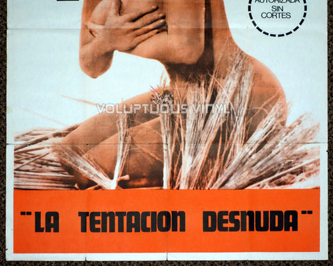Woman and Temptation 1966 Argentina Poster - Nude Isabel Sarli - Bottom Half