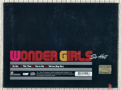 Wonder Girls – So Hot CD back cover