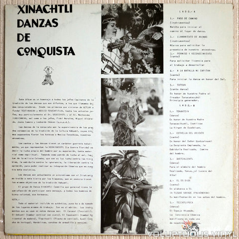 Xinachtli Danzas De Conquista - Vinyl Record - Back Cover