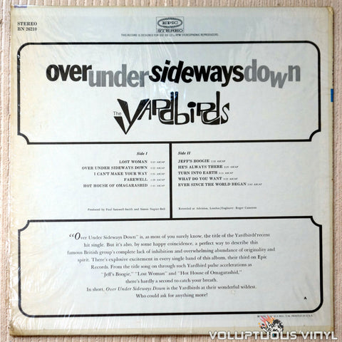 The Yardbirds ‎– Over Under Sideways Down - Vinyl Record - Back Cover