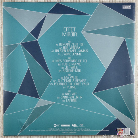 Zaz – Effet Miroir vinyl record back cover
