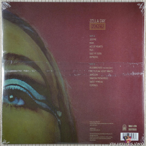 Zella Day ‎– Kicker vinyl record back cover