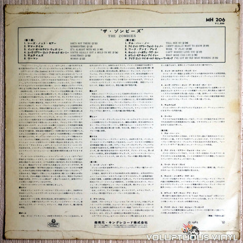 The Zombies ‎– The Zombies - Vinyl Record - Back Cover